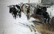 Joaquin Sorolla Bull Project oil